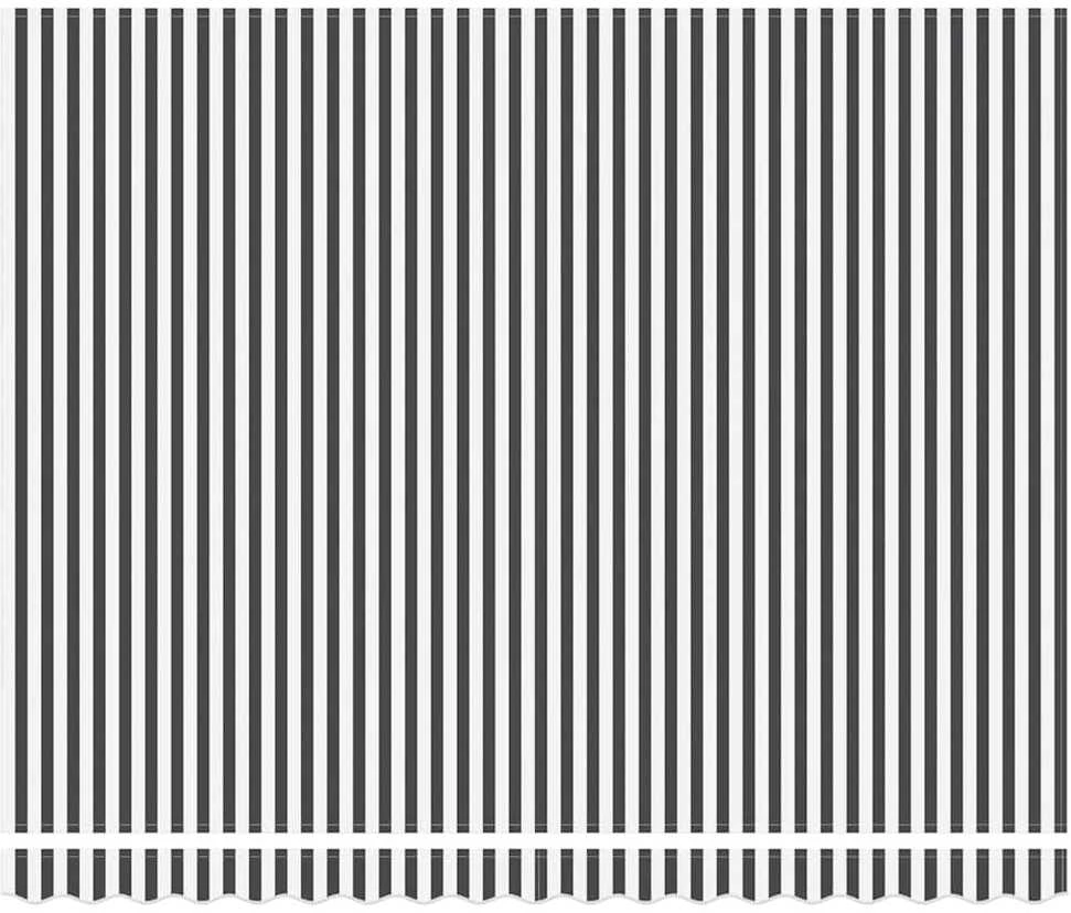 Ištraukiama markizė, antracito/balta, 4x3m, audinys/aliuminis
