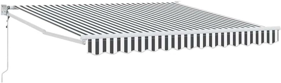Ištraukiama markizė, antracito ir baltos spalvos, 3x2,5 m, audinys ir aliuminis