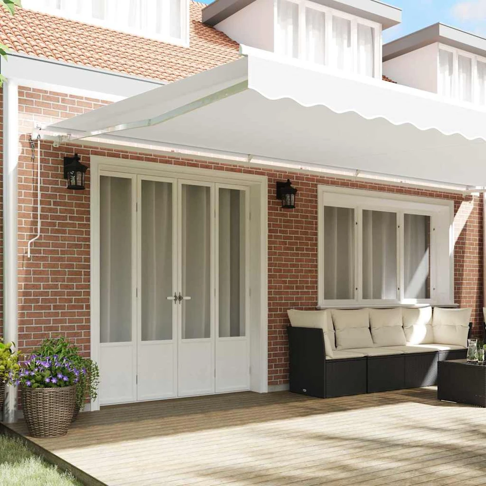 Ištraukiama markizė Balta 600 × 300 cm Audinys ir aliuminis