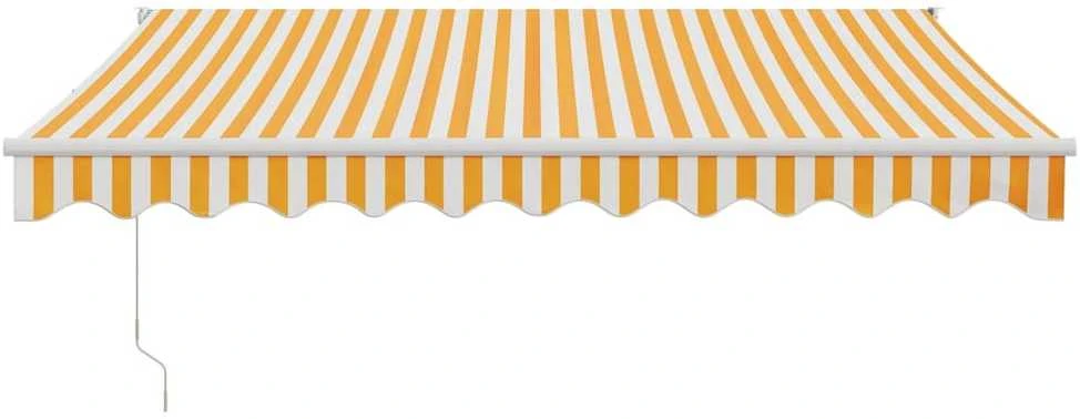 Ištraukiama markizė, geltona/balta, 3,5x2,5m, audinys/aliuminis