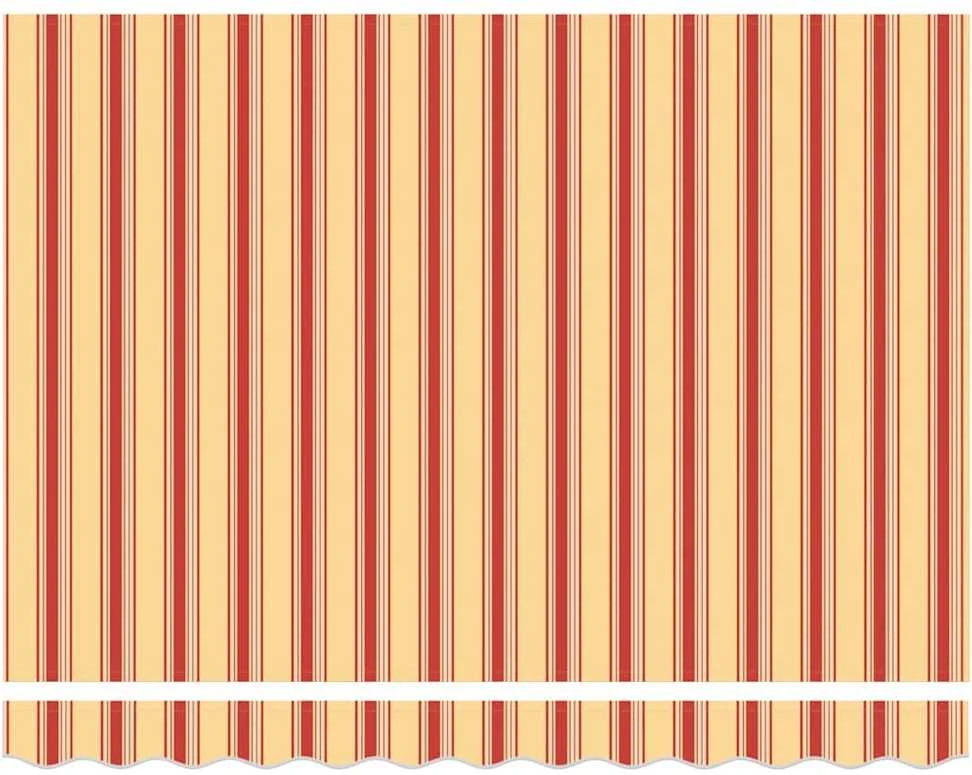 Ištraukiama markizė, geltona/balta, 3,5x2,5m, audinys/aliuminis