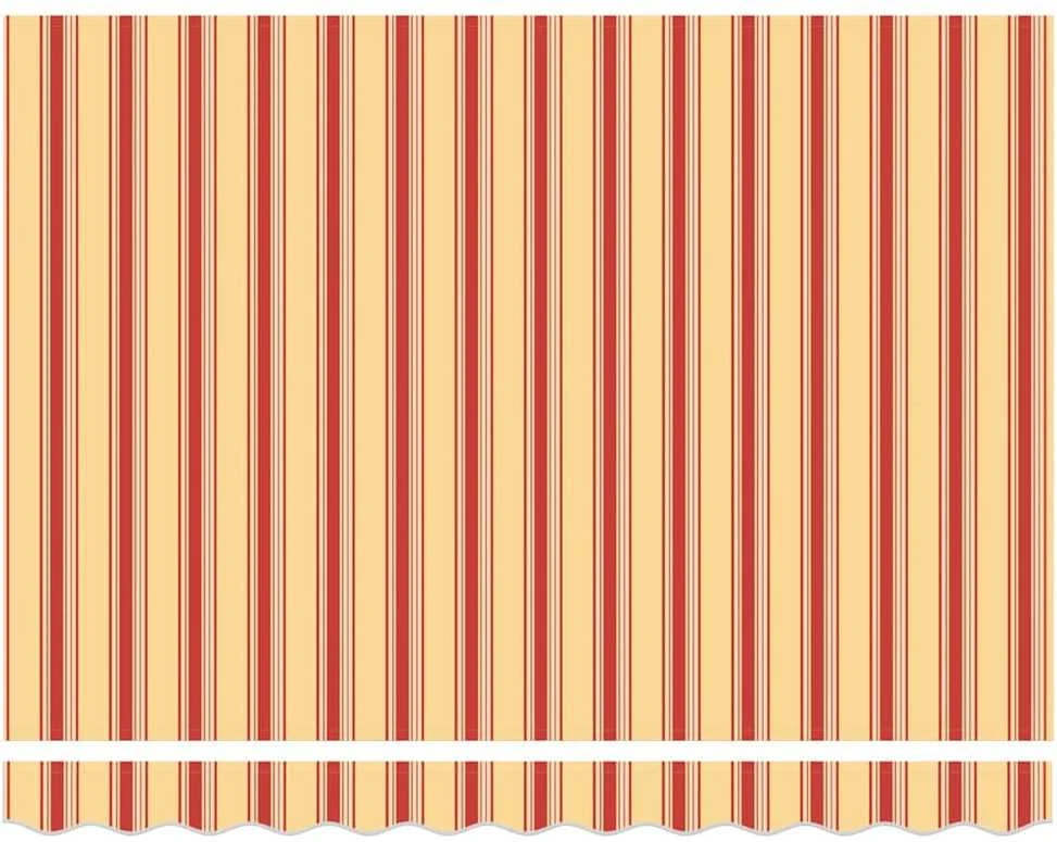 Ištraukiama markizė, geltona/balta, 3,5x2,5m, audinys/aliuminis