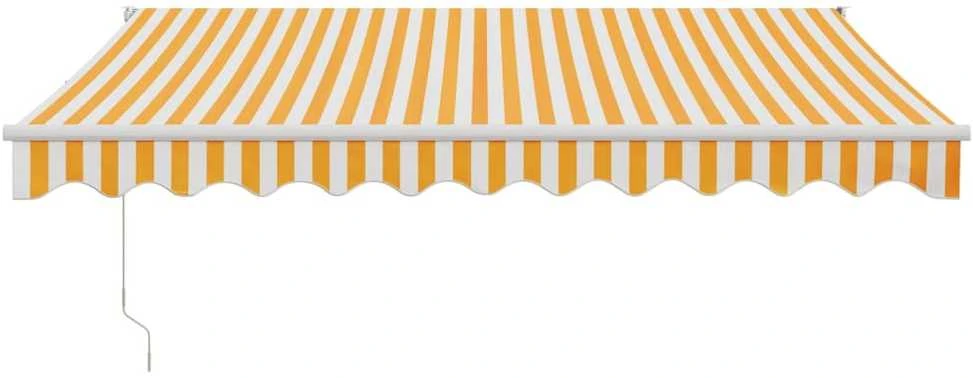 Ištraukiama markizė, geltona/balta, 3x2,5m, audinys/aliuminis