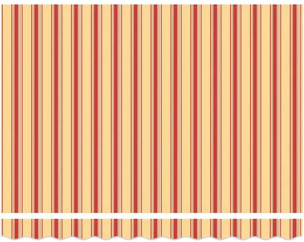 Ištraukiama markizė, geltona/balta, 3x2,5m, audinys/aliuminis