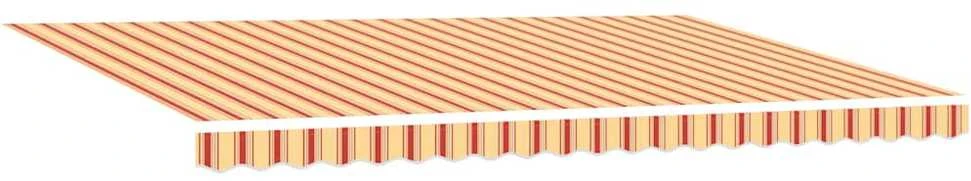 Ištraukiama markizė, geltona/balta, 4x3m, audinys ir aliuminis