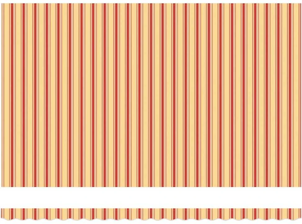 Ištraukiama markizė, geltona/balta, 4x3m, audinys ir aliuminis