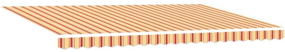 Ištraukiama markizė, geltona/balta, 5x3m, audinys ir aliuminis