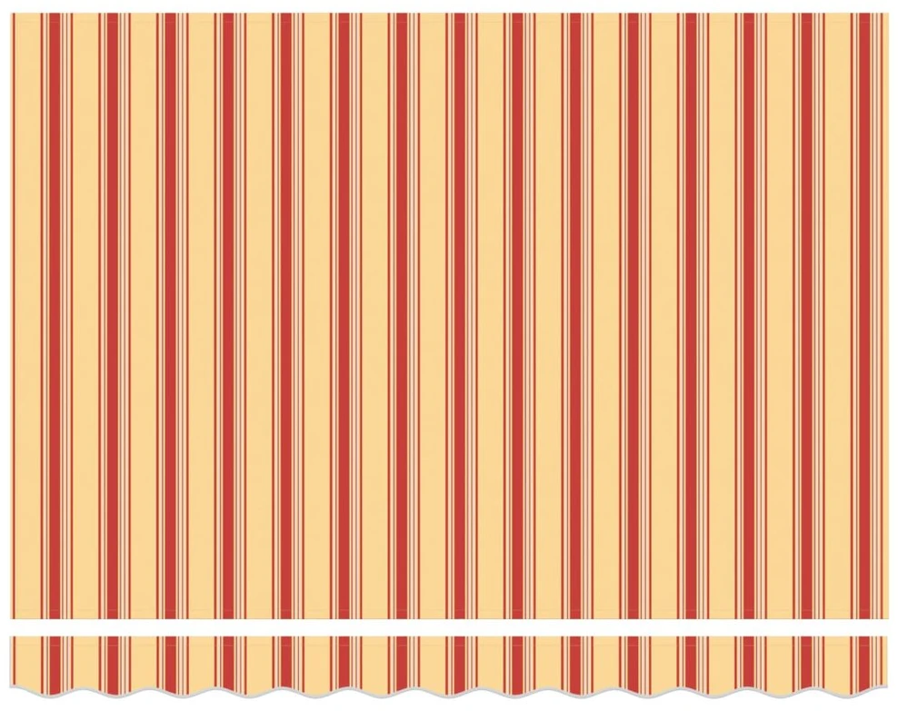 Ištraukiama markizė Geltona, oranžinė ir balta 2,5 x 2 m