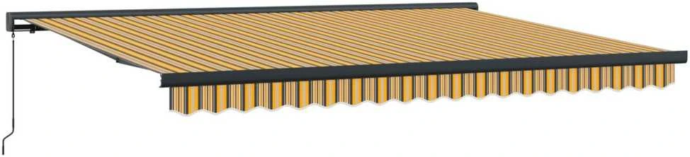 Ištraukiama markizė Geltonas ir Pilkas 400 × 300 cm