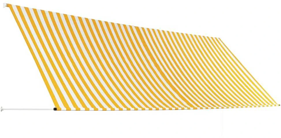 Ištraukiama markizė, geltonos ir baltos spalvos, 400x150cm