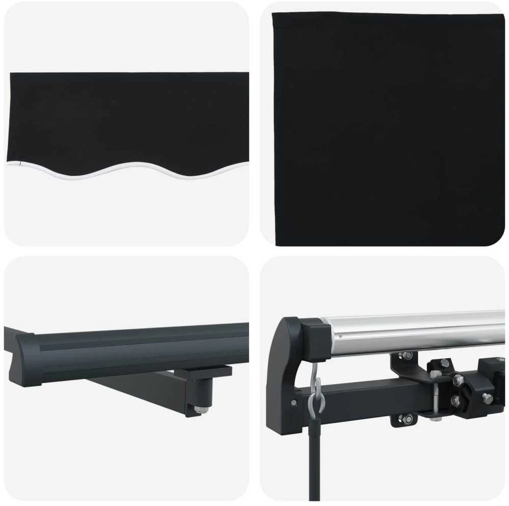 Ištraukiama markizė Juoda 300 x 250 cm Poliesteris ir plienas