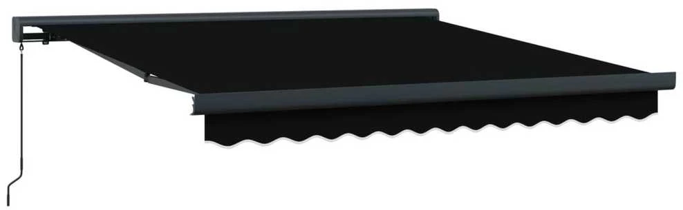 Ištraukiama markizė Juoda 350 x 250 cm Audinys ir metalas