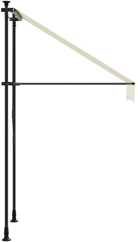 Ištraukiama markizė, kreminė, 150x150cm, audinys ir plienas
