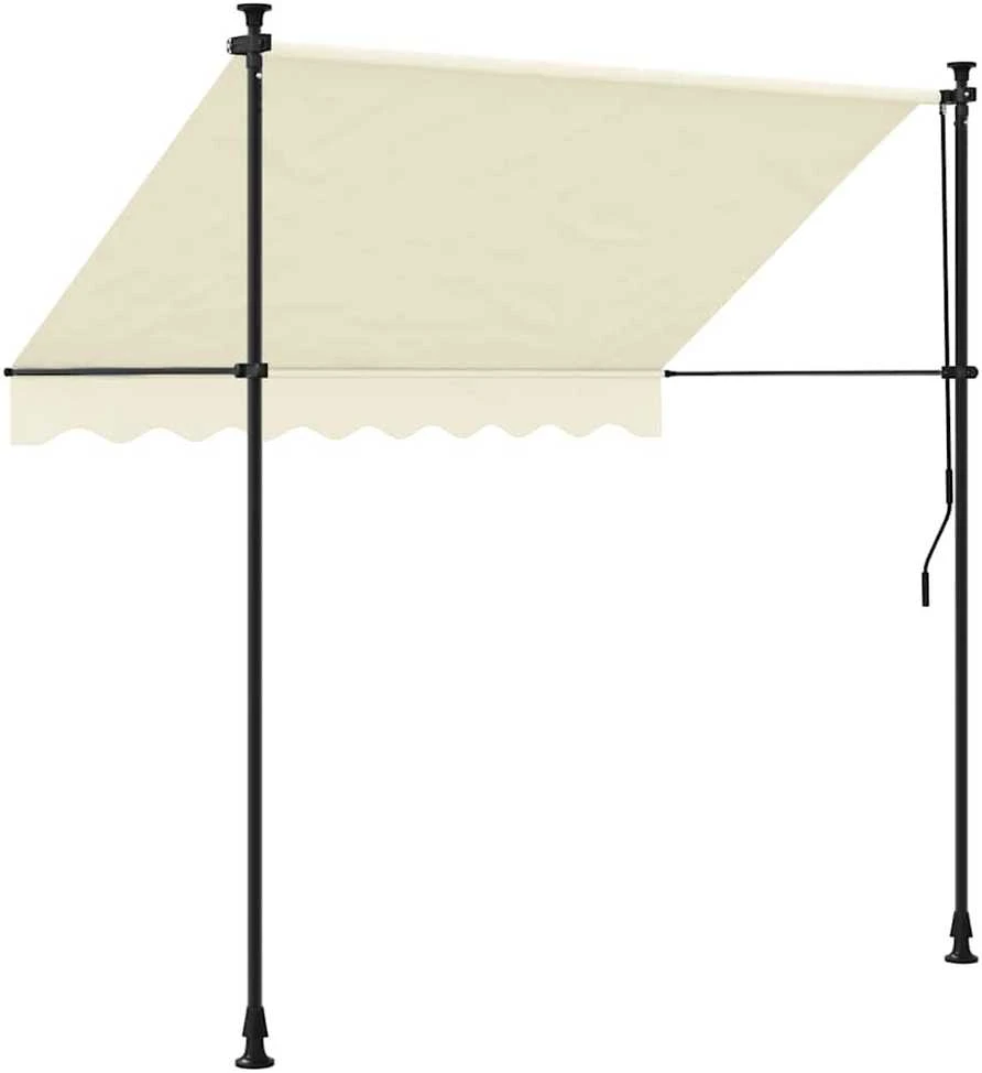 Ištraukiama markizė, kreminė, 250x150cm, audinys ir plienas