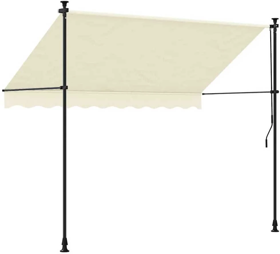 Ištraukiama markizė, kreminė, 300x150cm, audinys ir plienas