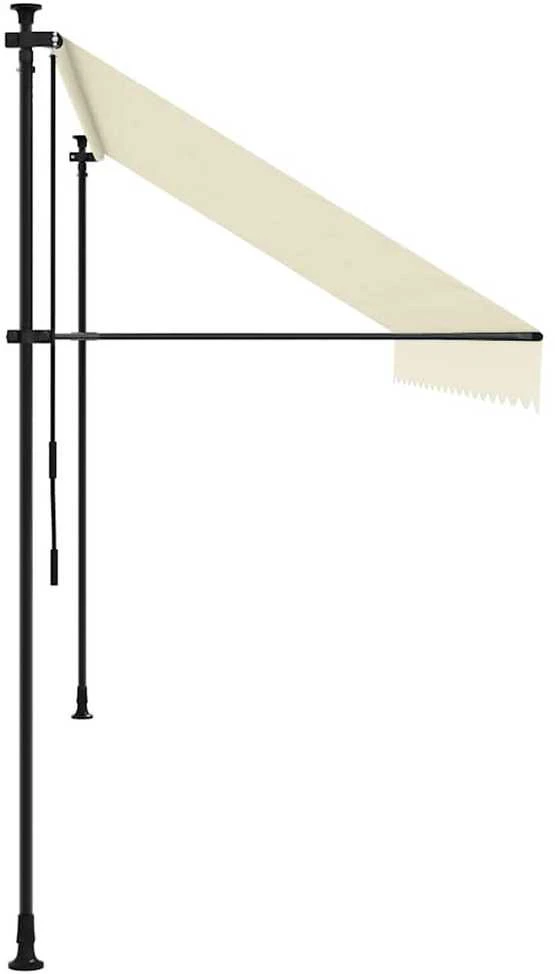 Ištraukiama markizė, kreminė, 400x150cm, audinys ir plienas