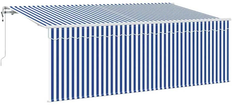 Ištraukiama markizė Mėlyna ir balta 400 x 200 cm