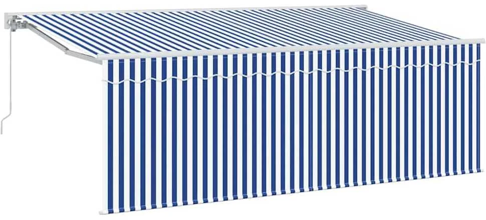 Ištraukiama markizė Mėlyna ir balta 400 x 200 cm