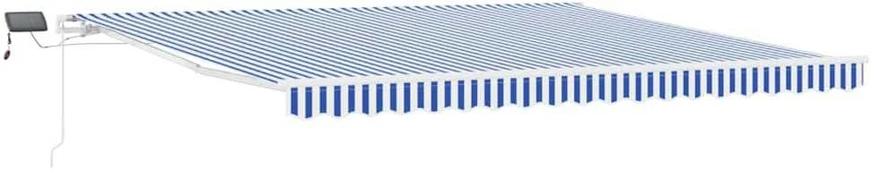 Ištraukiama markizė Mėlyna ir balta 500 × 300 cm