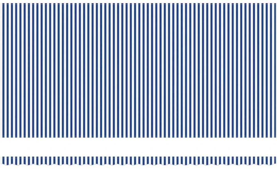 Ištraukiama markizė Mėlyna ir balta 600 × 300 cm