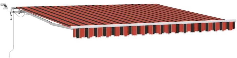 Ištraukiama markizė Oranžinė ir ruda 400 × 350 cm Poliesteris