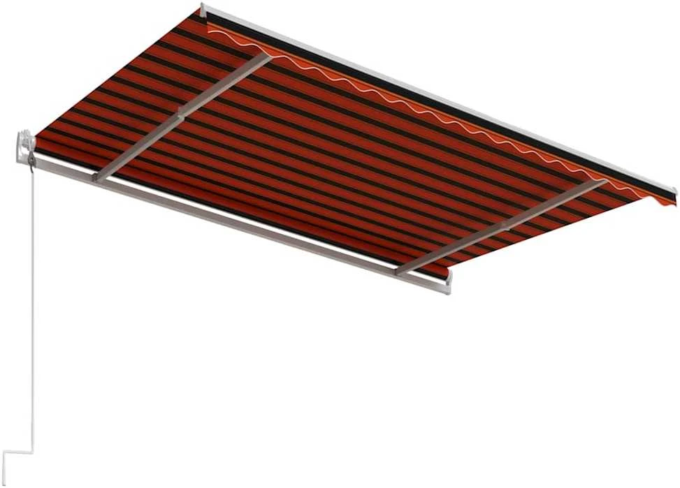 Ištraukiama markizė, oranžinė ir ruda, 400x300cm, automatinė