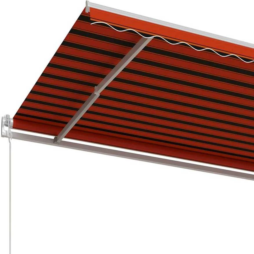 Ištraukiama markizė, oranžinė ir ruda, 600x300cm, automatinė