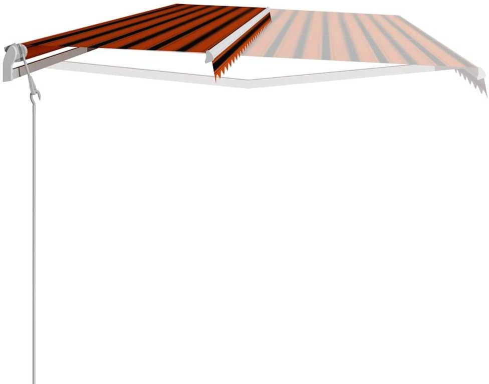 Ištraukiama markizė, oranžinė ir ruda, 600x300cm, automatinė