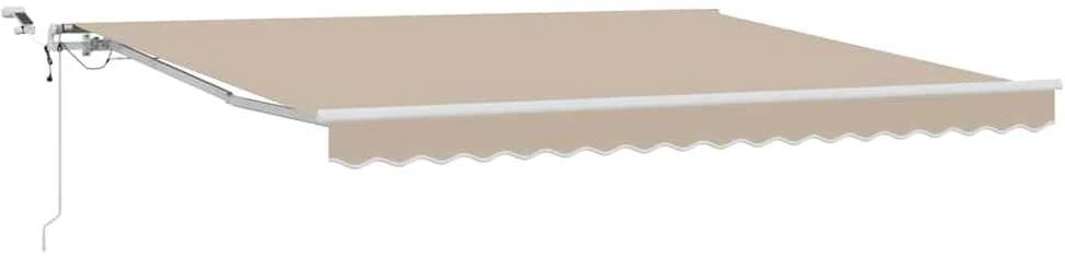 Ištraukiama markizė Smėlio 400 × 350 cm Poliesteris