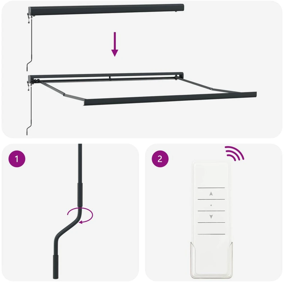 Ištraukiama markizė Smėlio 500 × 300 cm Audinys ir metalas