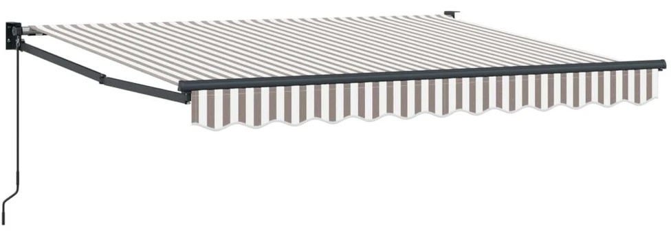 Ištraukiama markizė Šviesiai pilka ir balta. 3,5 x 2,5 m