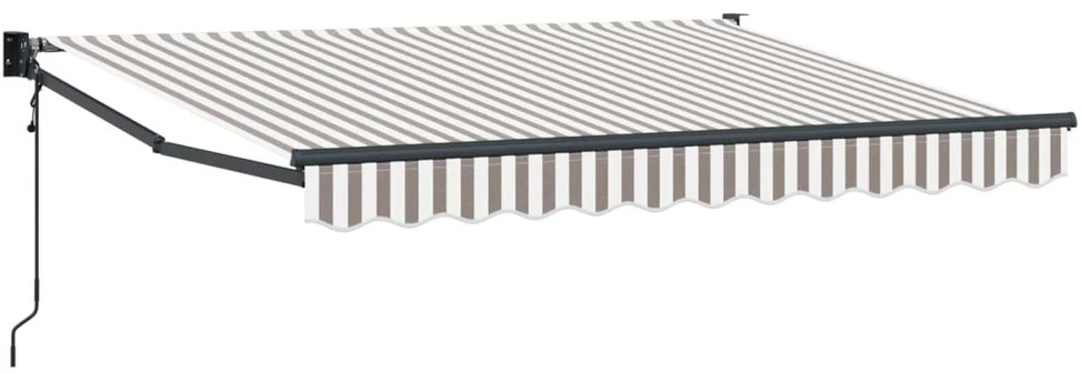 Ištraukiama markizė Šviesiai pilka ir balta. 3,5 x 2,5 m