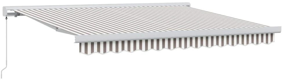 Ištraukiama markizė Šviesiai pilka ir balta. 500 × 300 cm
