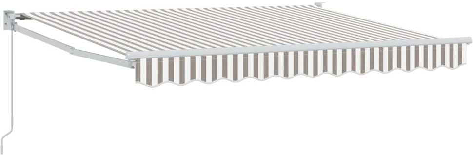Ištraukiama markizė Šviesiai pilka ir balta. 3,5 x 2,5 m