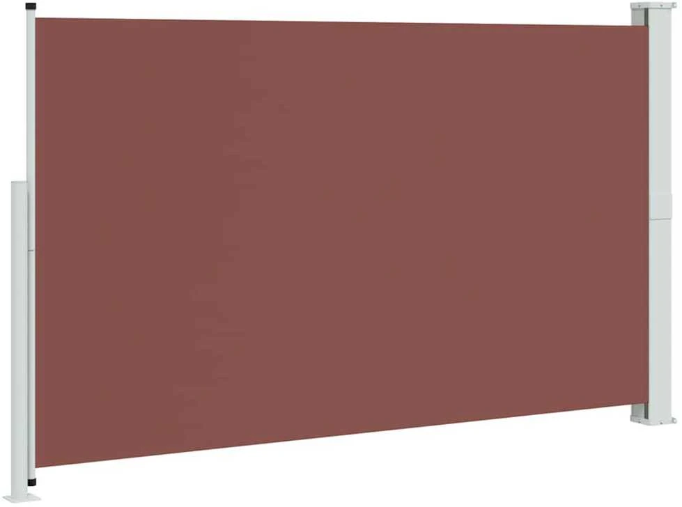 Ištraukiama šoninė kiemo pertvara, rudos spalvos, 180x300cm