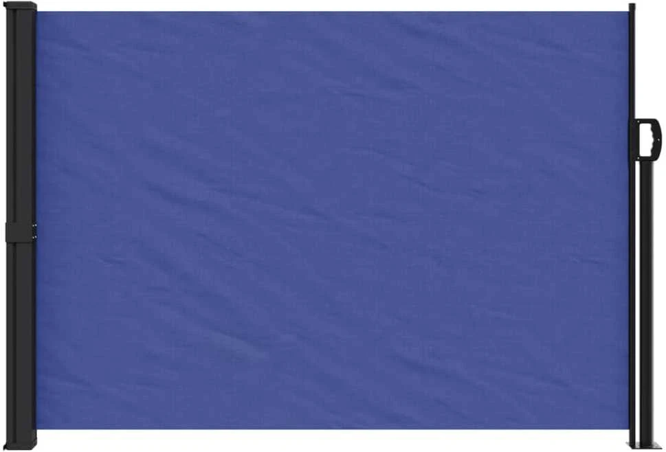 Ištraukiama šoninė markizė, mėlynos spalvos, 140x500cm