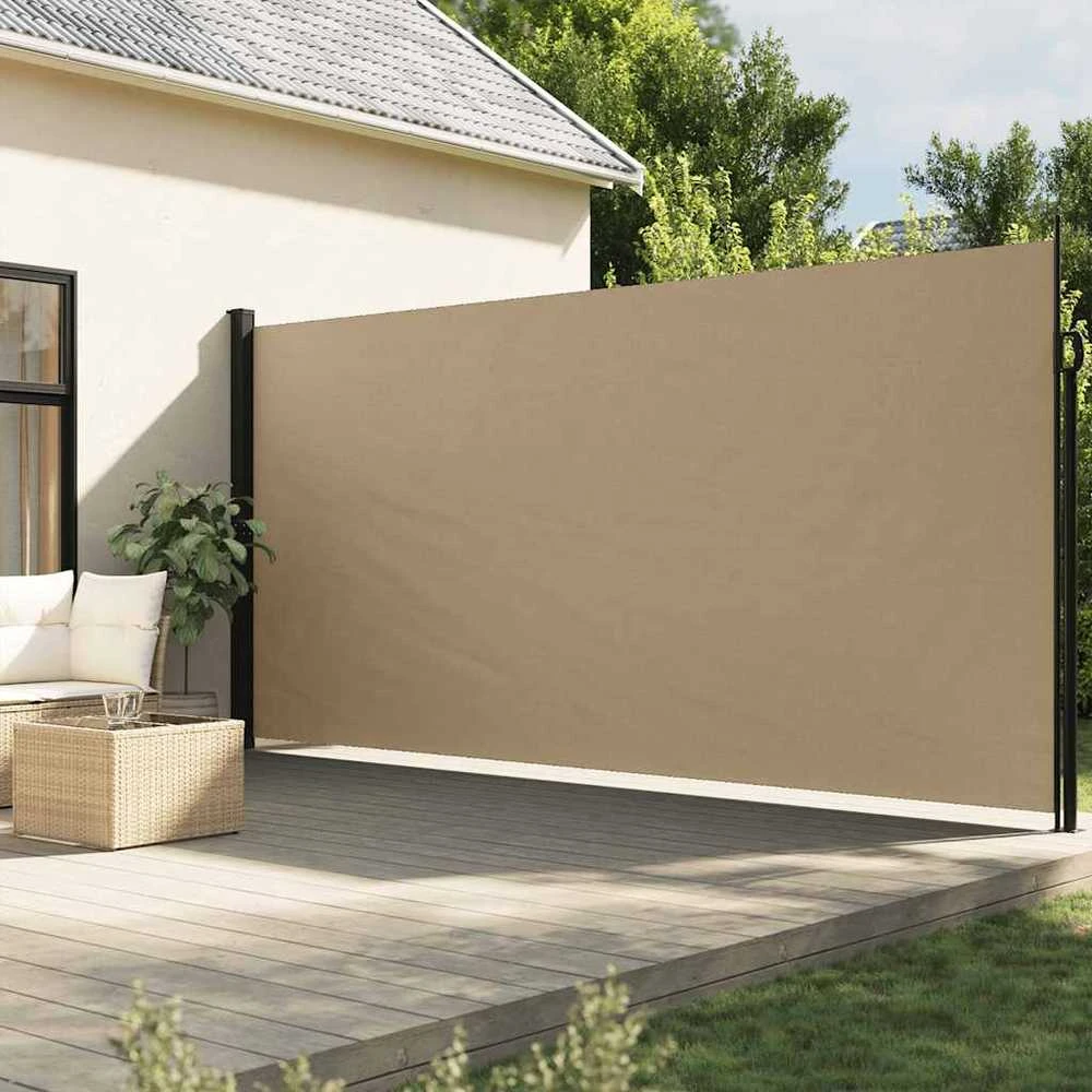 Ištraukiama šoninė markizė, smėlio spalvos, 220x500cm