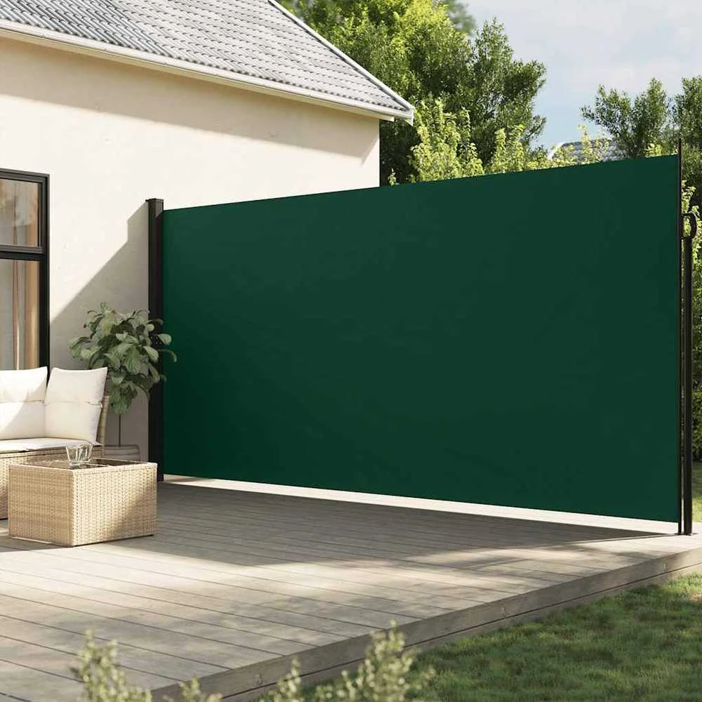 Ištraukiama šoninė markizė, tamsiai žalios spalvos, 200x500cm