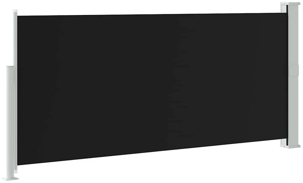 Ištraukiama šoninė pertvara, juodos spalvos, 140x300cm