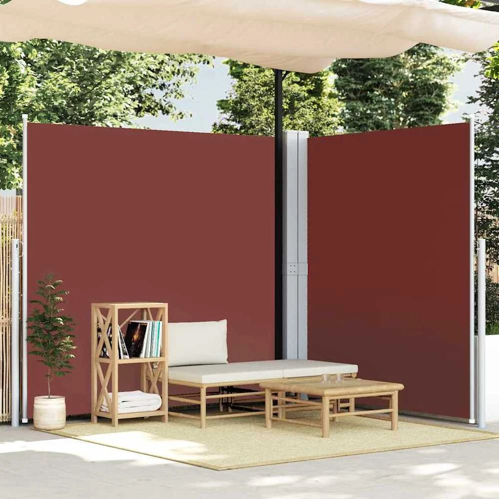 Ištraukiama šoninė pertvara, rudos spalvos, 200x600cm