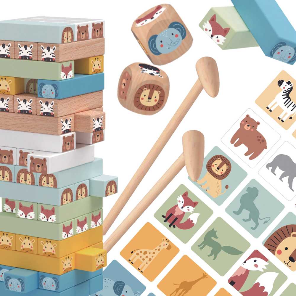 Tooky Toys TOOKY TOY Žaidimas Skill Game Animals 82 vnt.
