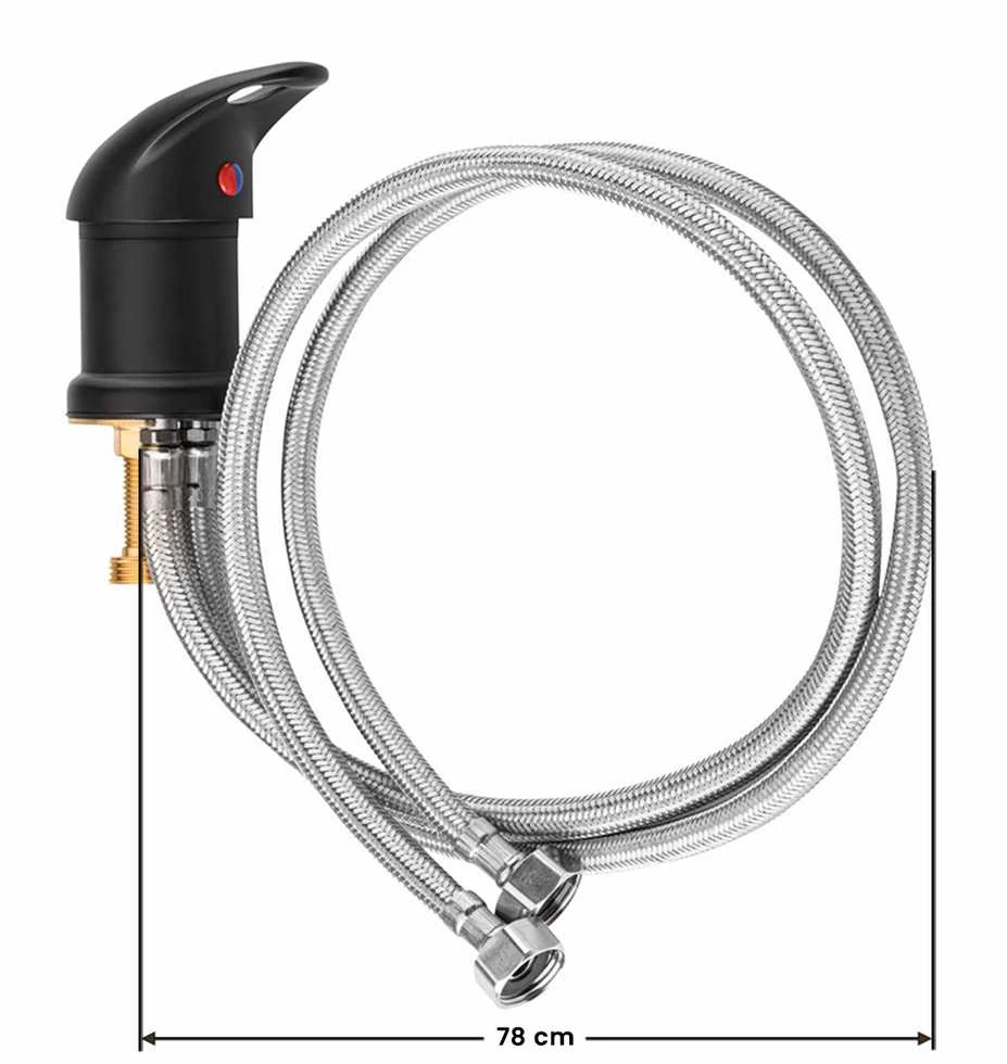 Activeshop Vandens maišytuvas kirpyklos praustuvui GABBIANO Gold Juodas