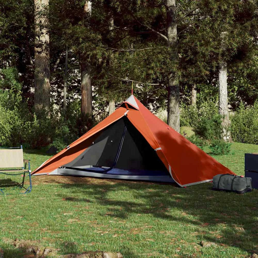 Stovyklavimo palapinė, oranžinė, vienvietė, tipi dizaino