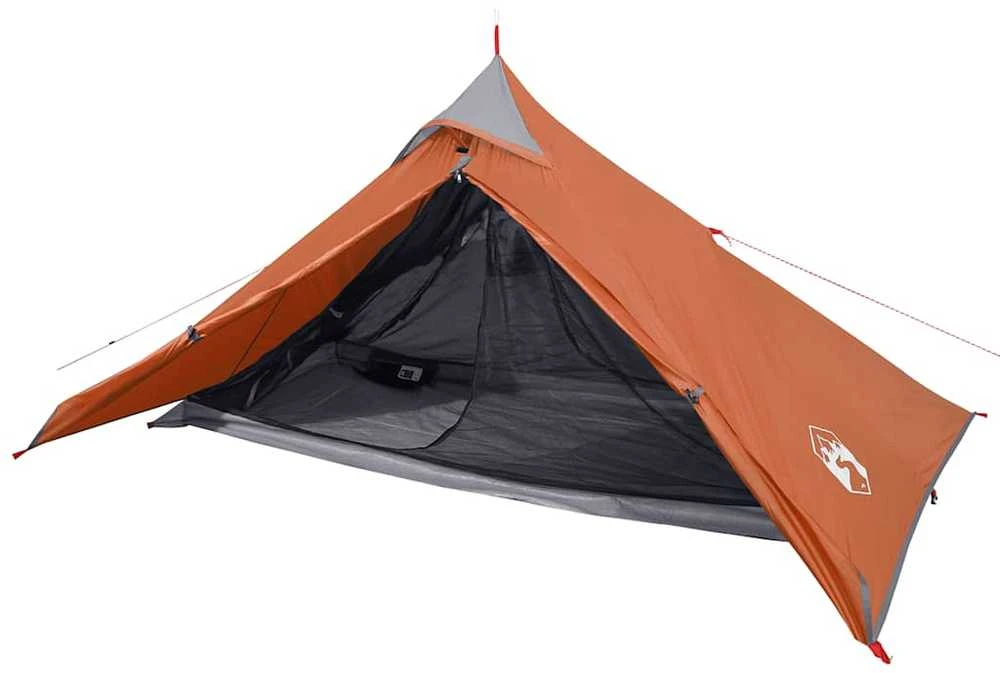Stovyklavimo palapinė, oranžinė, vienvietė, tipi dizaino