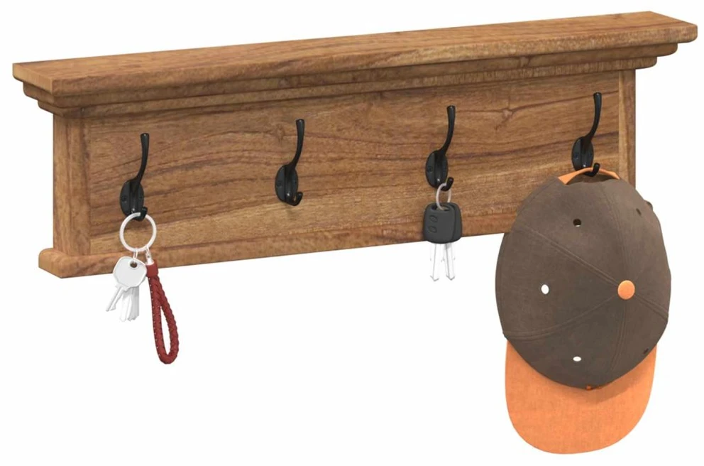 Prikabinamas paltas Natūrali 70 x 10 x 20 cm Kieto teka medžio