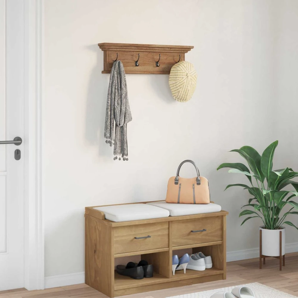 Prikabinamas paltas Natūrali 70 x 10 x 20 cm Kieto teka medžio