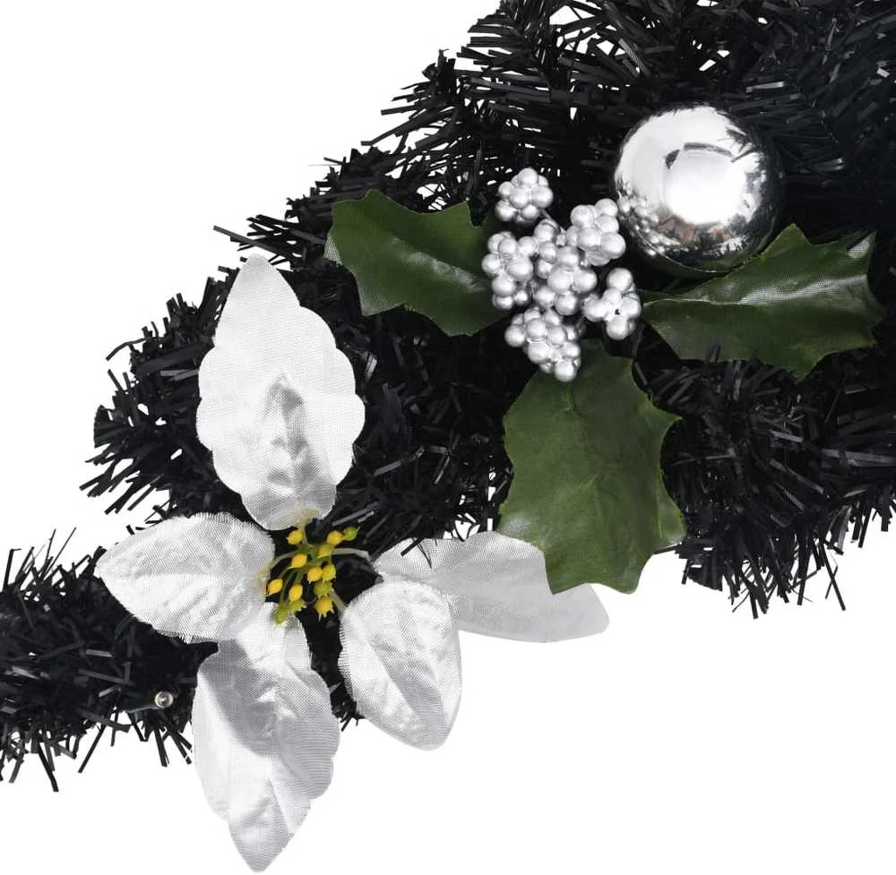 Kalėdinė arka su LED lemputėmis, juodos spalvos, 90cm, PVC