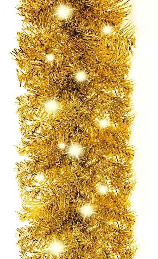 Kalėdinė girlianda su LED lemputėmis, auksinės spalvos, 10m