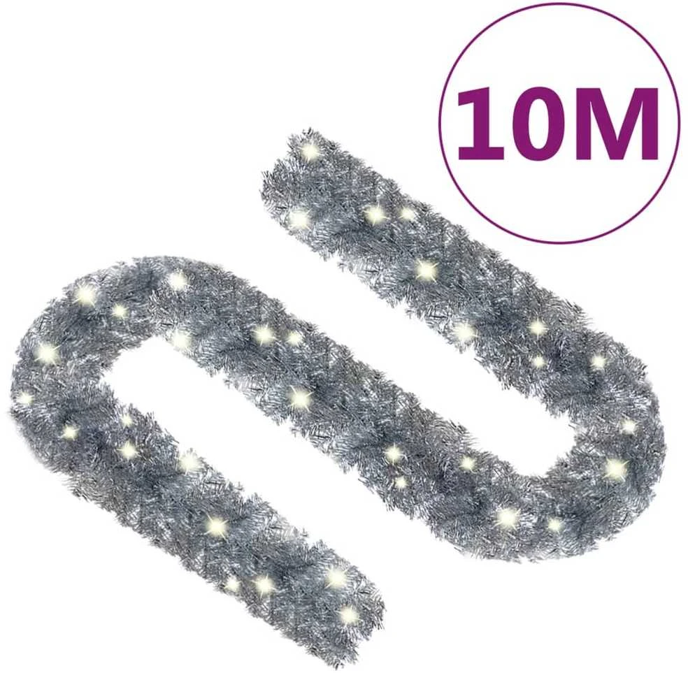 Kalėdinė girlianda su LED lemputėmis, sidabrinės spalvos, 10m