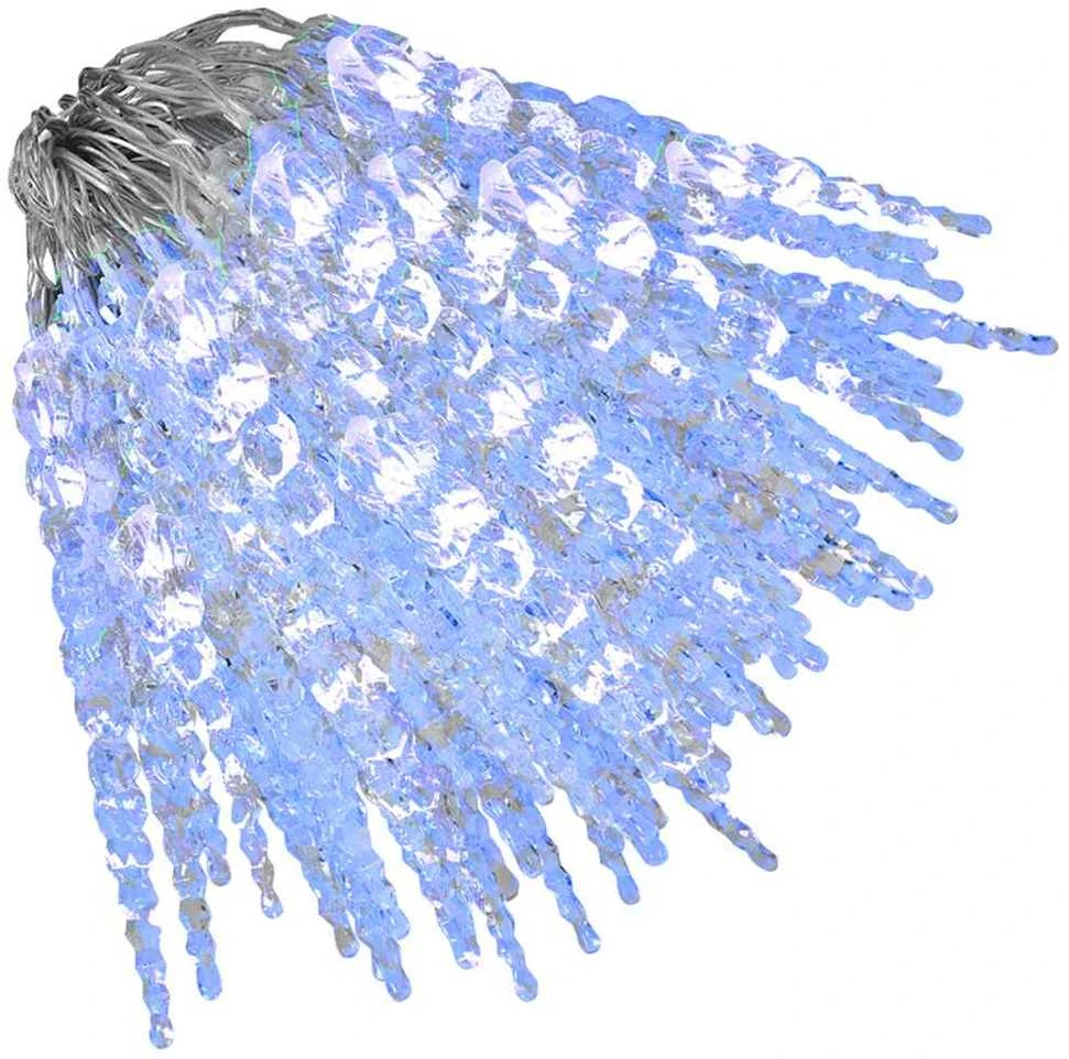 Kalėdinė girlianda varvekliai, 200 mėlynų LED, akrilas/PVC, 20m